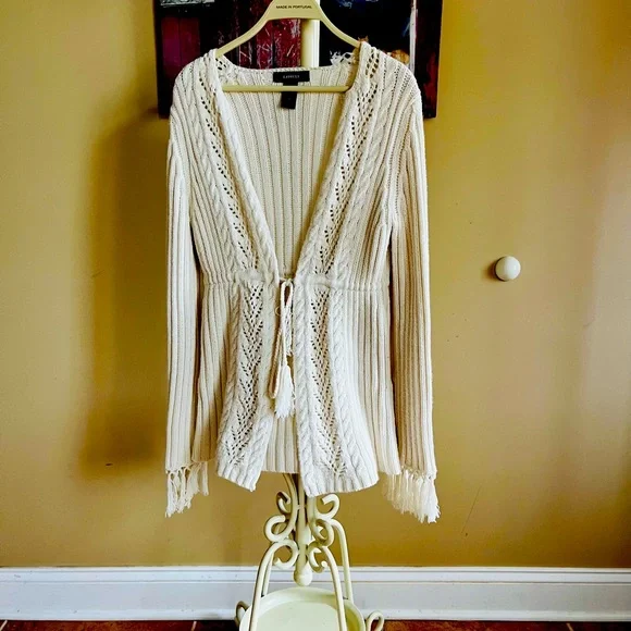 Express woman’s knitted , tassel sweater, size medium - Picture 2 of 6